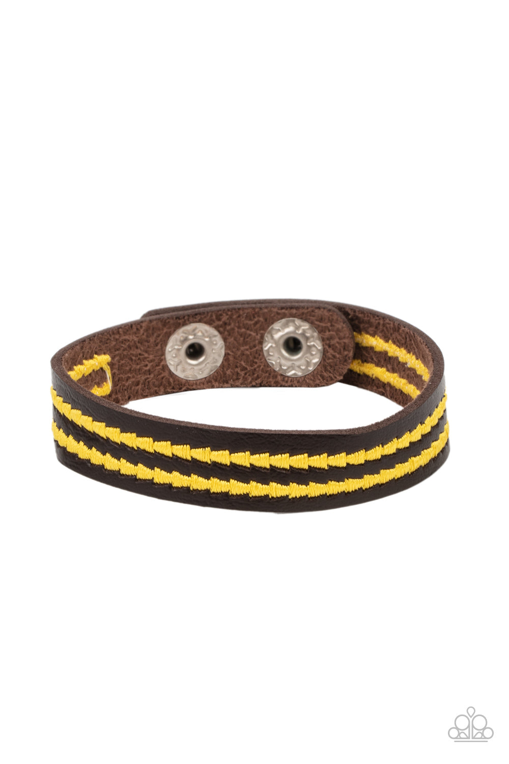 Show The Way - Yellow Leather Bracelet Paparazzi