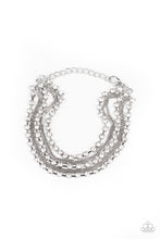 Load image into Gallery viewer, Paparazzi Thats a Smash! - White Rhinestone Bracelet
