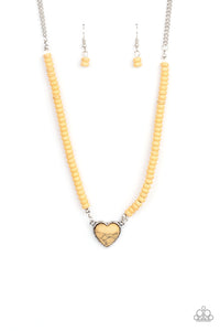 Paparazzi Country Sweetheart - Yellow Stone Necklace