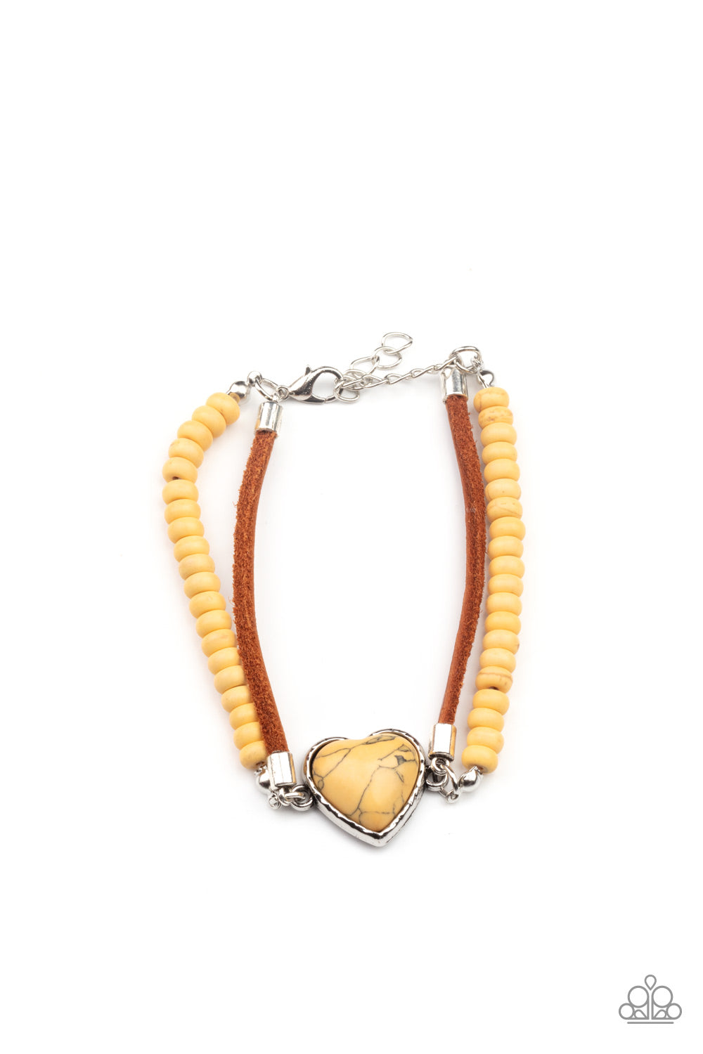 Paparazzi Charmingly Country - Yellow Stone Bracelet