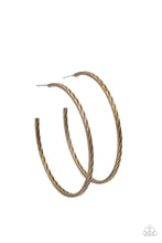 Load image into Gallery viewer, Rural Reserve - Brass Hoop Earring Paparazzi
