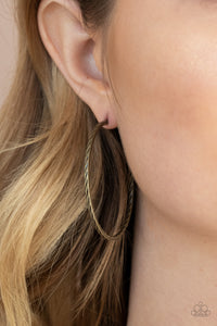 Rural Reserve - Brass Hoop Earring Paparazzi