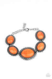 MESA Time Zone - Orange Stone Bracelet Paparazzi