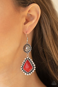 Country Cavalier - Red Stone Earring Paparazzi