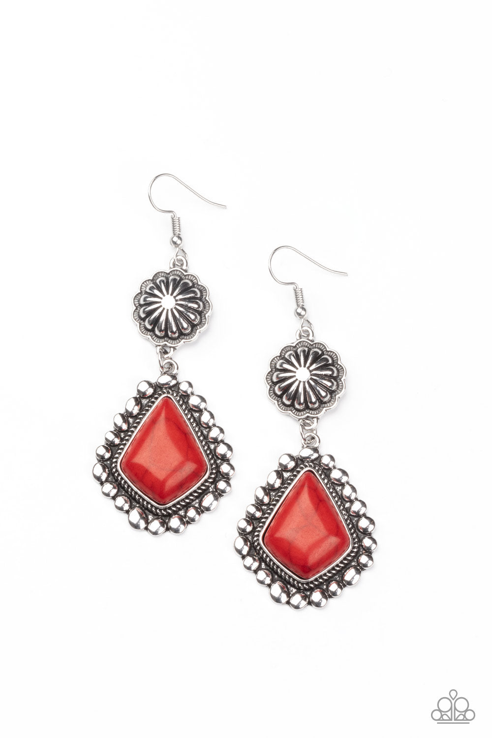 Country Cavalier - Red Stone Earring Paparazzi