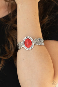 Western Wings - Red Stone Bracelet Paparazzi