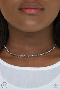 Space Odyssey - Silver Choker Necklace Paparazzi