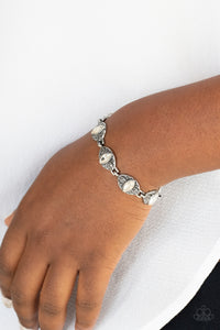 Paparazzi Crown Privilege - White Rhinestone Bracelet