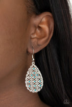Load image into Gallery viewer, Glorious Gardens - Blue Earring Paparazzi
