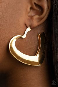 Heart-Racing Radiance - Gold Earring Paparazzi