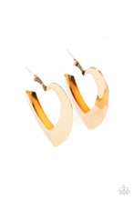 Load image into Gallery viewer, Heart-Racing Radiance - Gold Earring Paparazzi
