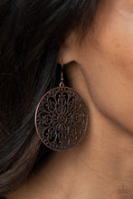 Load image into Gallery viewer, Make A MANDALA Out Of You - Copper Earring Paparazzi
