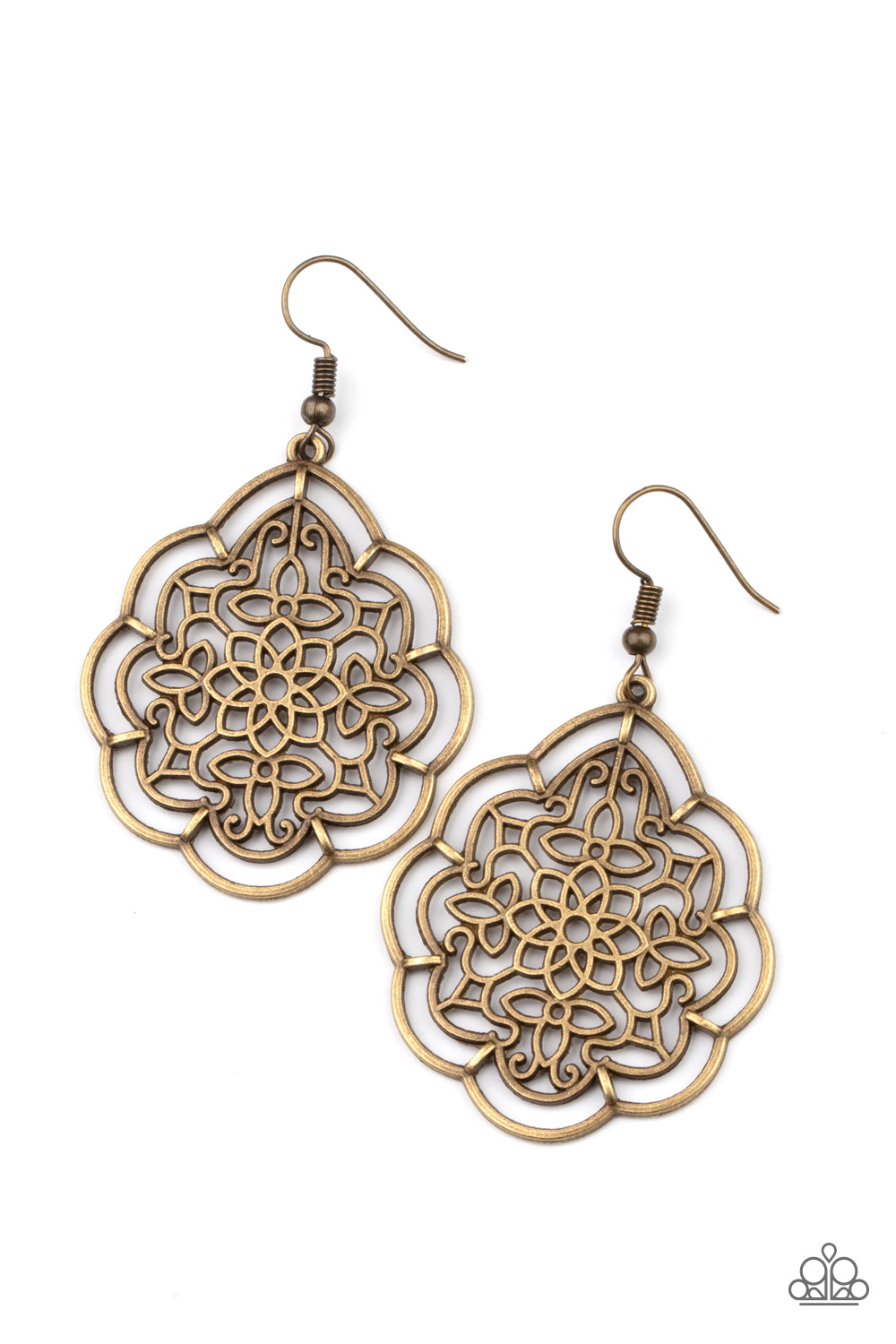 Tour de Taj Mahal - Brass Earring Paparazzi