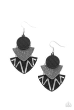 Load image into Gallery viewer, Jurassic Juxtaposition - Black Earring Paparazzi
