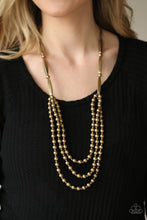 Load image into Gallery viewer, Paparazzi Beaded Beacon - Brass Necklace
