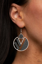 Load image into Gallery viewer, Petrified Posh - Black Earring Paparazzi
