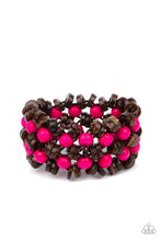 Load image into Gallery viewer, Tahiti Tourist - Pink Wood Bracelet Paparazzi
