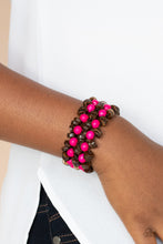 Load image into Gallery viewer, Tahiti Tourist - Pink Wood Bracelet Paparazzi
