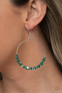 Glimmering Go-Getter - Green Earring Paparazzi