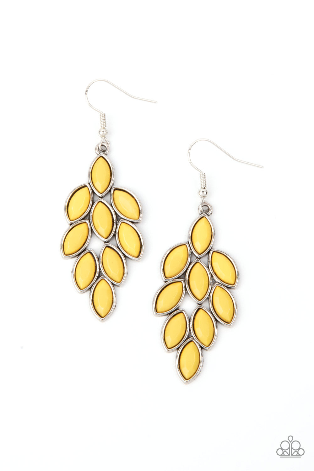 Flamboyant Foliage - Yellow Earrings