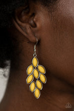 Load image into Gallery viewer, Flamboyant Foliage - Yellow Earrings
