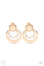 Load image into Gallery viewer, Refined Ruffles - Gold Clip On Earring Paparazzi
