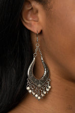 Load image into Gallery viewer, Sahara Fiesta - White Stone Earring Paparazzi
