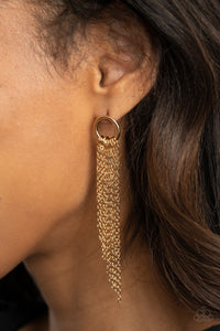 Divinely Dipping - Gold Earring Paparazzi