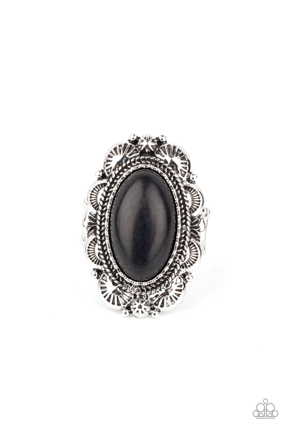 Bring Down The RANCH House - Black Stone Ring Paparazzi