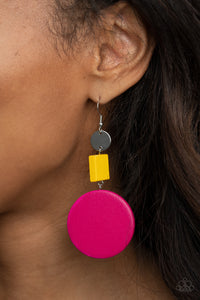 Modern Materials - Multi Wood Earring Paparazzi