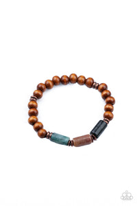 ZEN Most Wanted - Copper- Wood  Bracelet Paparazzi