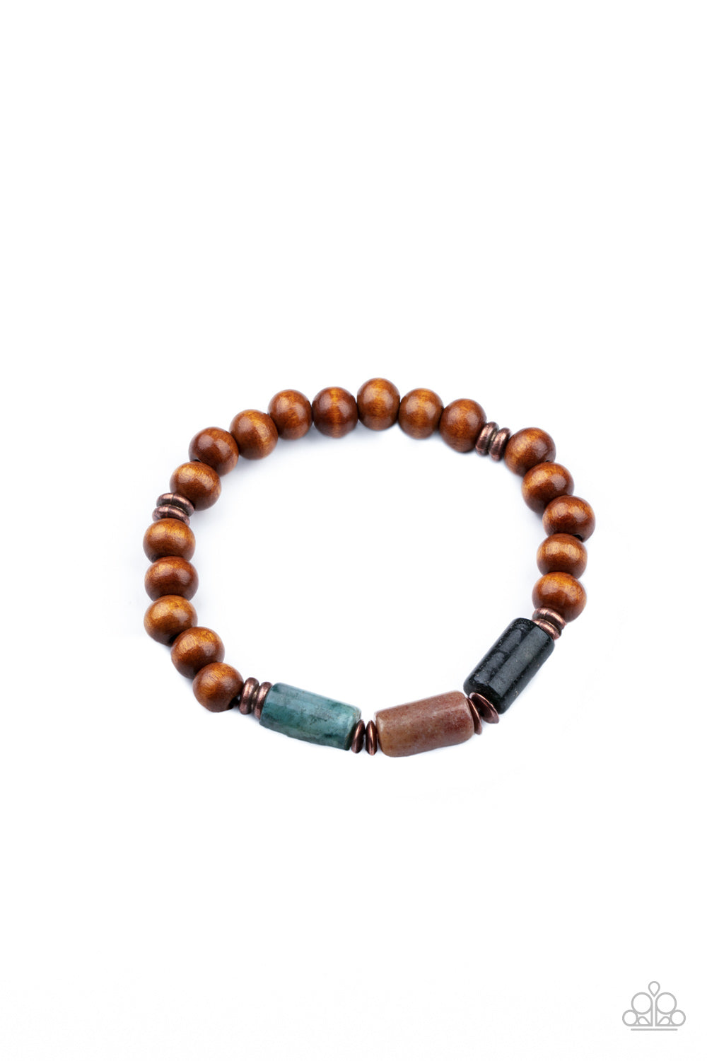 ZEN Most Wanted - Copper- Wood  Bracelet Paparazzi