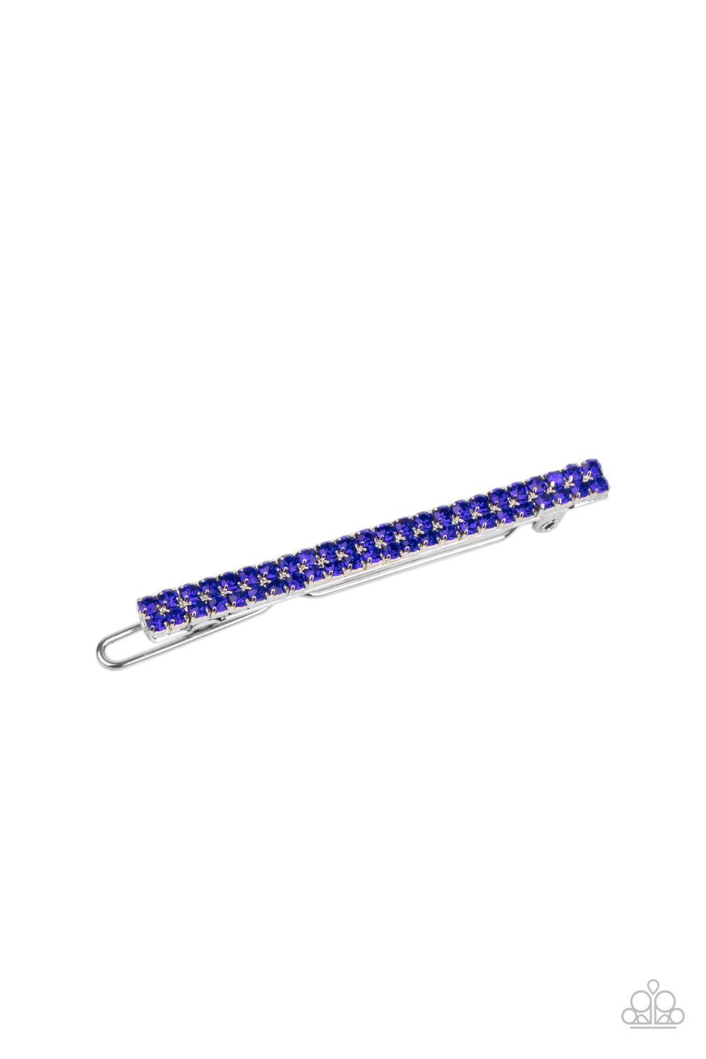 Paparazzi Thats GLOW-biz - Blue Rhinestone Hair Clip