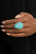 Load image into Gallery viewer, Marble Mecca - Turquoise Stone Ring Paparazzi
