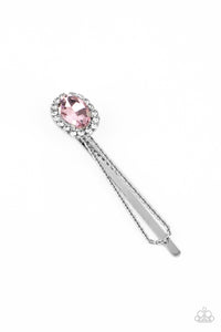 Paparazzi Gala Glitz - Pink Rhinestone Hair Clip