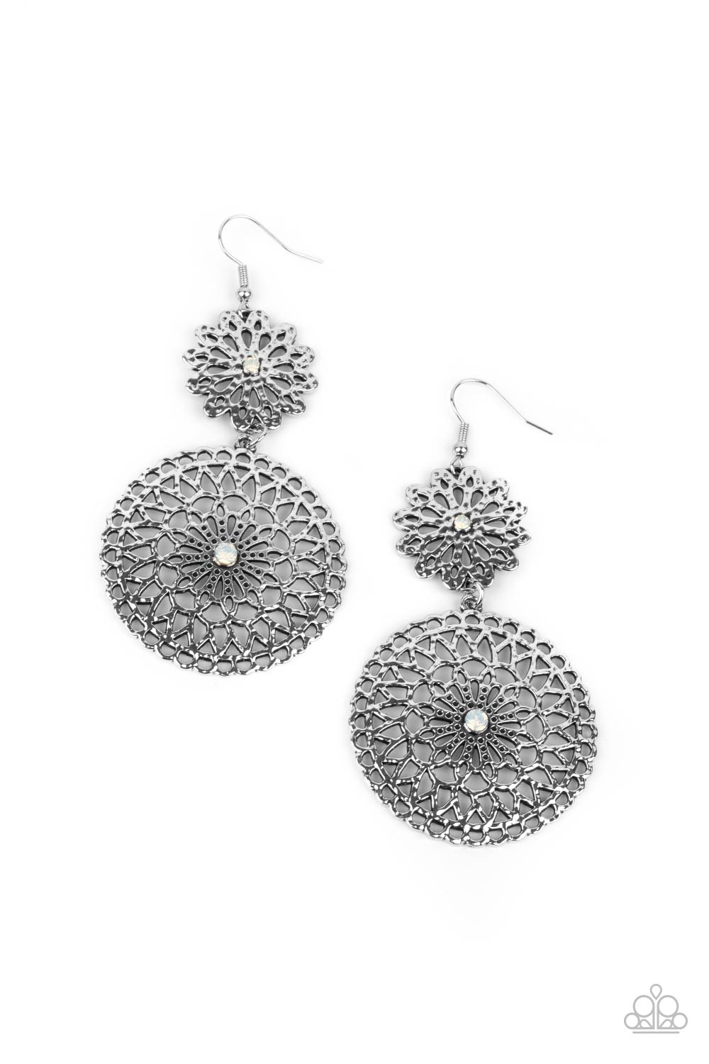 Garden Mantra - White Earring Paparazzi