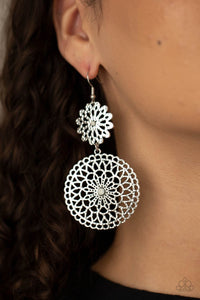 Garden Mantra - White Earring Paparazzi