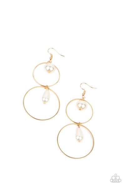 Cultured in Couture - Paparazzi Gold Earrings