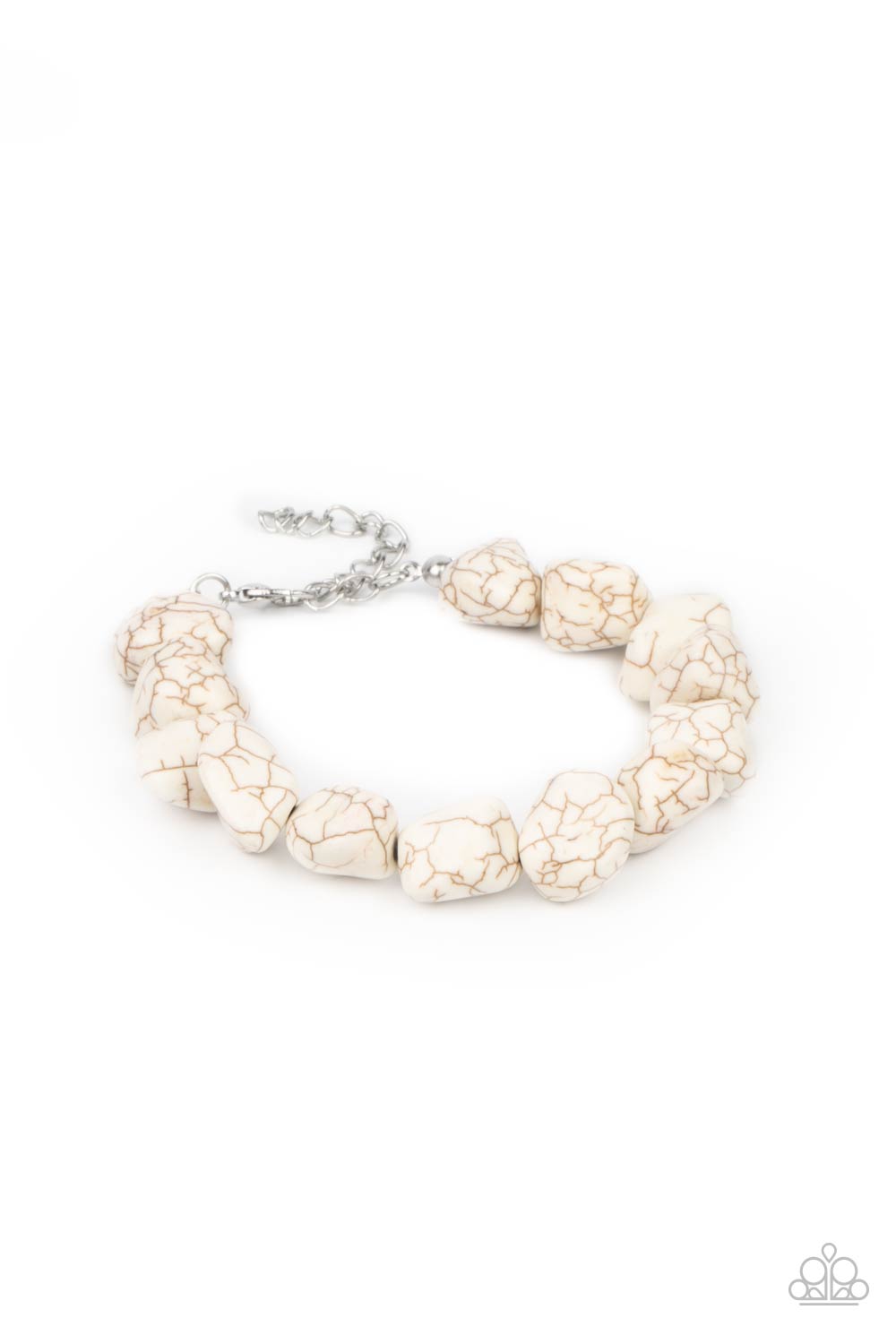 Prehistoric Paradise - White Stone Bracelet Paparazzi