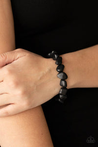 Prehistoric Paradise - Black Stone Bracelet Paparazzi