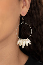 Load image into Gallery viewer, Sailboats and Seashells - White Earring Paparazzi
