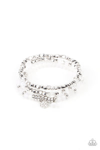 Glacial Glimmer - White Bracelet Paparazzi
