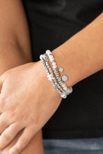 Load image into Gallery viewer, Glacial Glimmer - White Bracelet Paparazzi
