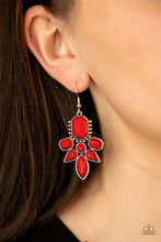 Load image into Gallery viewer, Vacay Vixen - Red Earring Paparazzi
