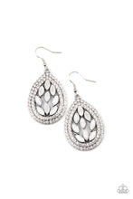 Load image into Gallery viewer, Encased Elegance - White Earring Paparazzi
