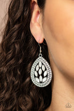 Load image into Gallery viewer, Encased Elegance - White Earring Paparazzi
