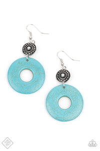 Earthy Epicenter - Blue Turquoise Earring Paparazzi