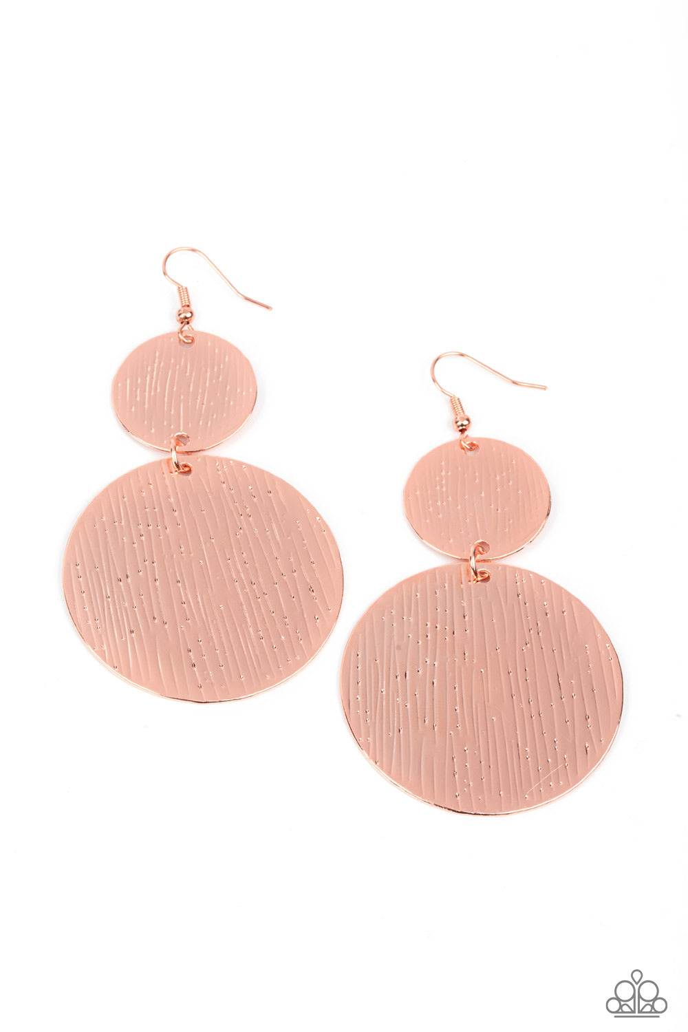 Status CYMBAL - Copper Earring Paparazzi