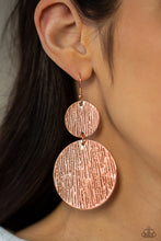 Load image into Gallery viewer, Status CYMBAL - Copper Earring Paparazzi

