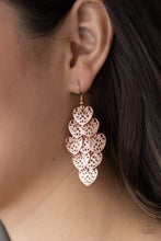 Load image into Gallery viewer, Shimmery Soulmates - Copper Earring Paparazzi
